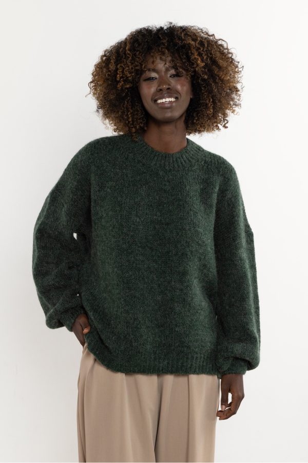 Green Jumper in Sweaters, Pullovers, Jumpers, Turtlenecks, Boleros, Shrugs with Acrylic, Moher, Polyamide and Wool