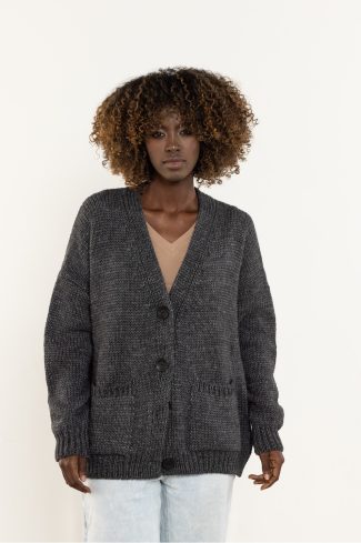Grey Cardigan in Cardigans For Women, Ponchos with Acrylic, Nylon and Wool