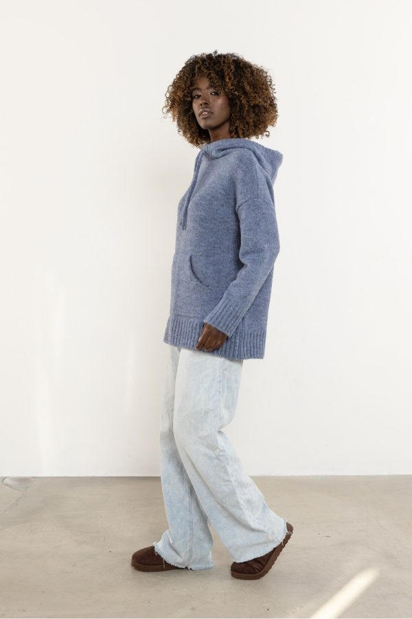 Blue Jumper in Sweaters, Pullovers, Jumpers, Turtlenecks, Boleros, Shrugs with Acrylic, Spandex, Polyamide, Polyester and Wool