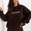 Brown Sweatshirt in Sweatshirts For Women with Cotton and Spandex