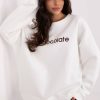 Beige Sweatshirt in Sweatshirts For Women with Cotton and Spandex