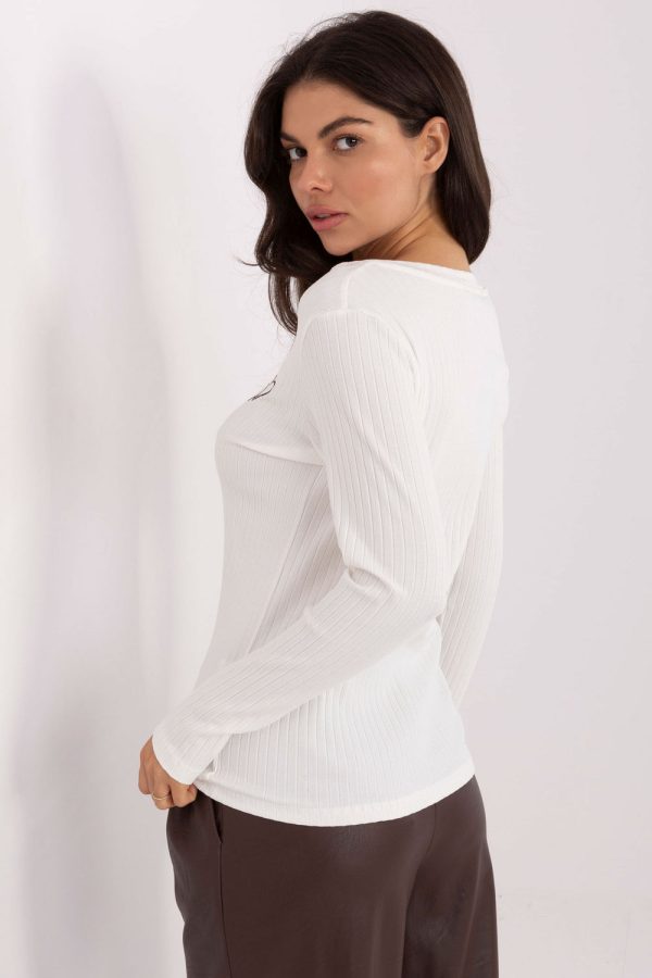 Beige Blouse in Women`s Blouses, Tunics with Cotton and Spandex