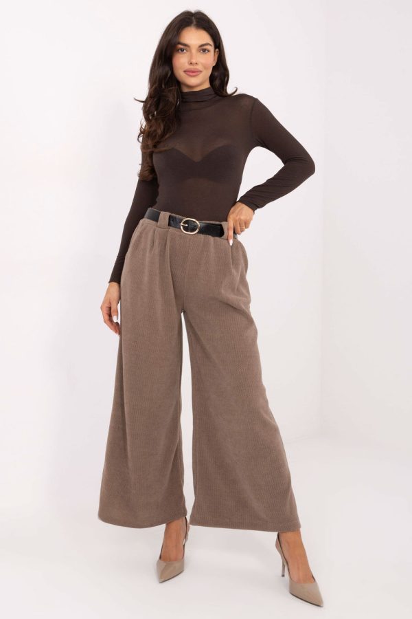 Beige Women's Pants in Pants, Trousers, Shorts with Spandex and Polyester