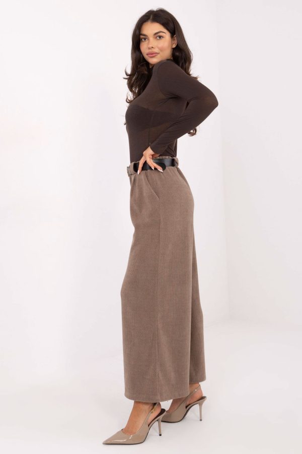 Beige Women's Pants in Pants, Trousers, Shorts with Spandex and Polyester