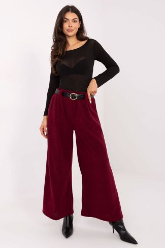 Red Corduroy Trousers in Pants, Trousers, Shorts with Spandex and Polyester