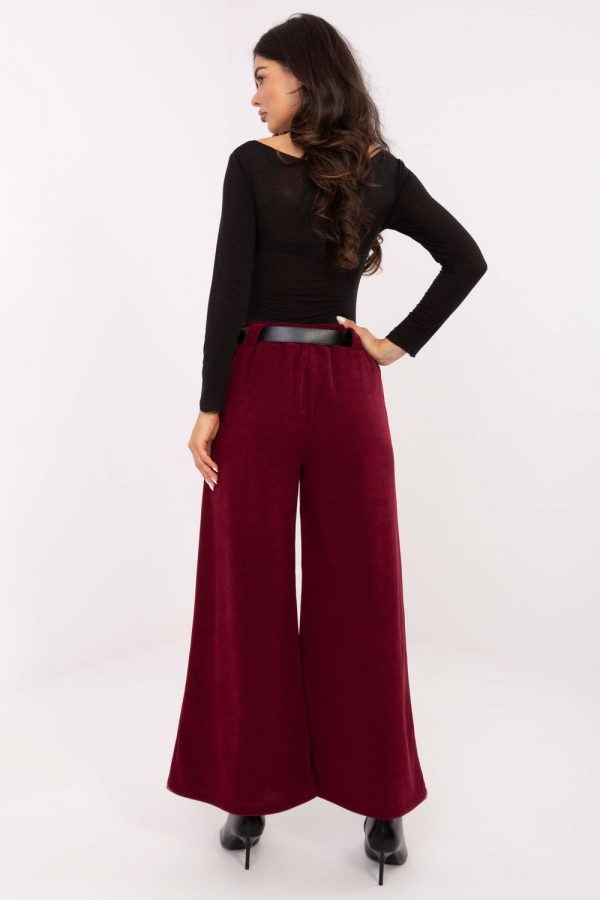 Red Corduroy Trousers in Pants, Trousers, Shorts with Spandex and Polyester