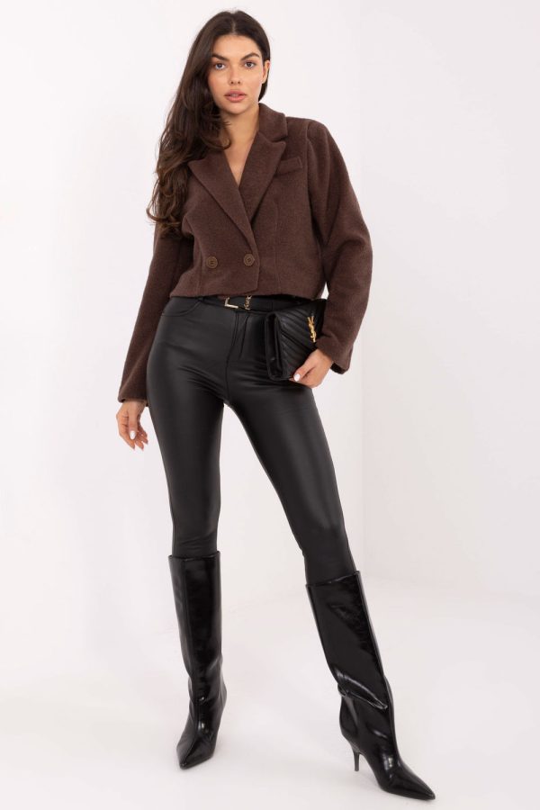 Brown Coat in Women`s Coats, Jackets with Polyester