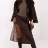 Brown Lace Skirt in Skirts with Spandex and Polyester