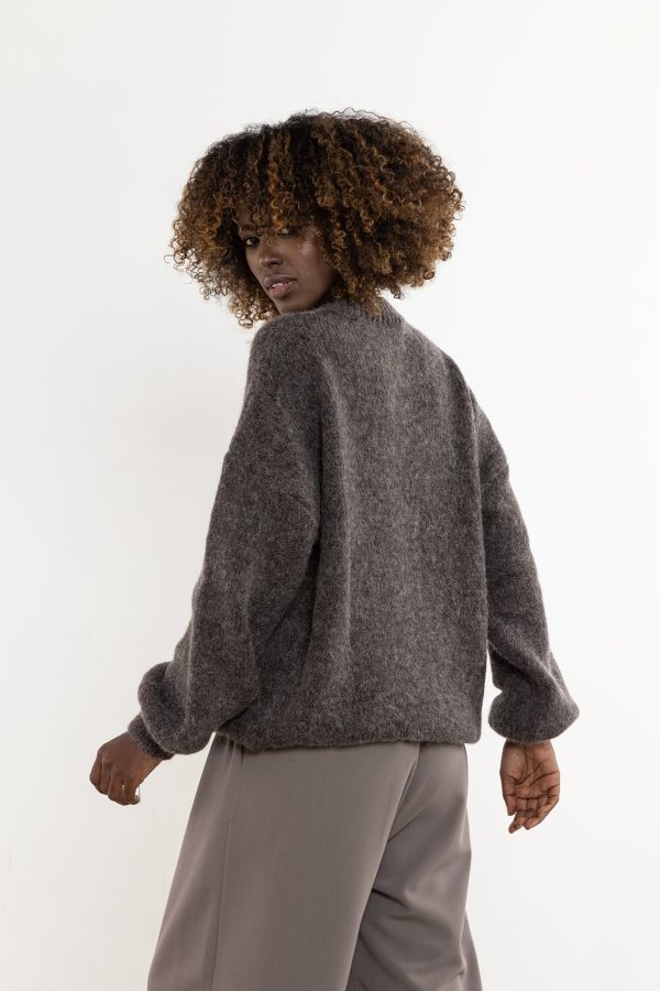 Brown Jumper in Sweaters, Pullovers, Jumpers, Turtlenecks, Boleros, Shrugs with Acrylic, Moher, Polyamide and Wool