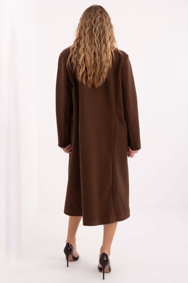 Brown Coat in Women`s Coats, Jackets with Polyester