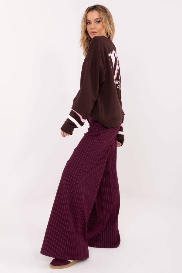 Brown Sweatshirt in Sweatshirts For Women with Cotton and Polyester