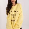 Yellow Sweatshirt in Sweatshirts For Women with Cotton and Polyester