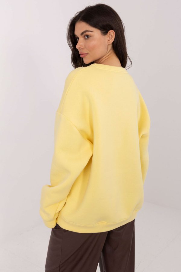 Yellow Sweatshirt in Sweatshirts For Women with Cotton and Polyester
