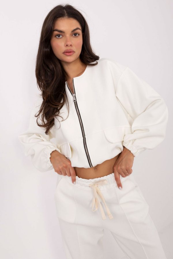 Beige Sweatshirt in Sweatshirts For Women with Cotton and Polyester