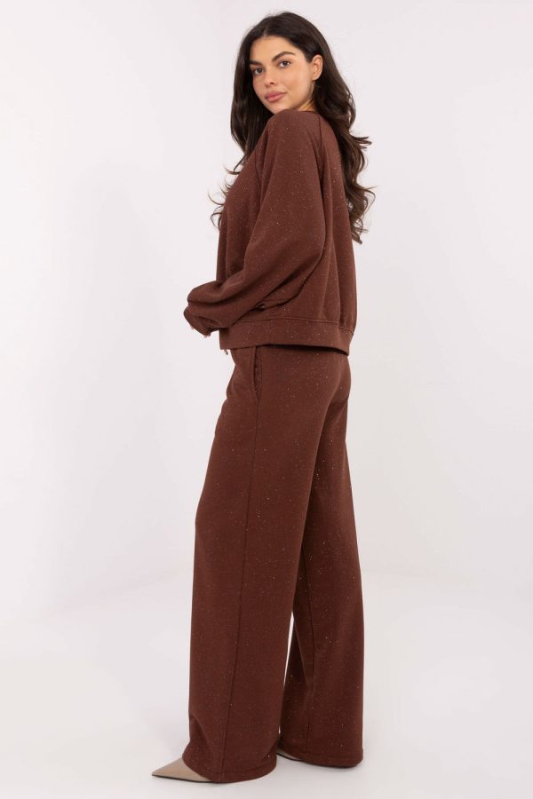Brown Tracksuit Trousers in Pants, Trousers, Shorts with Cotton and Polyester