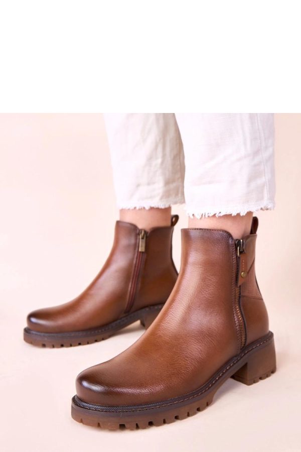 Brown Heel Boots.Fabric, Footbed, Upper Height and Heel Height