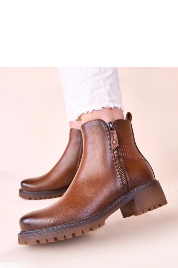 Brown Heel Boots.Fabric, Footbed, Upper Height and Heel Height