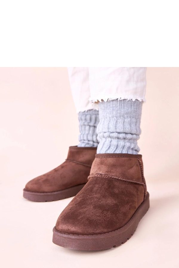 Brown Snow Boots...Fabric, Footbed and Platform Height