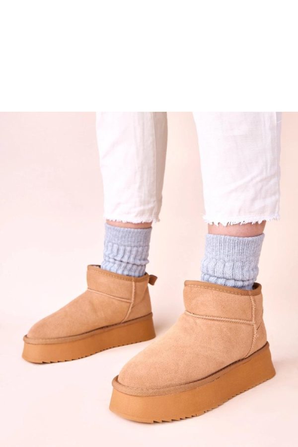 Brown Snow Boots..Fabric, Footbed and Platform Height