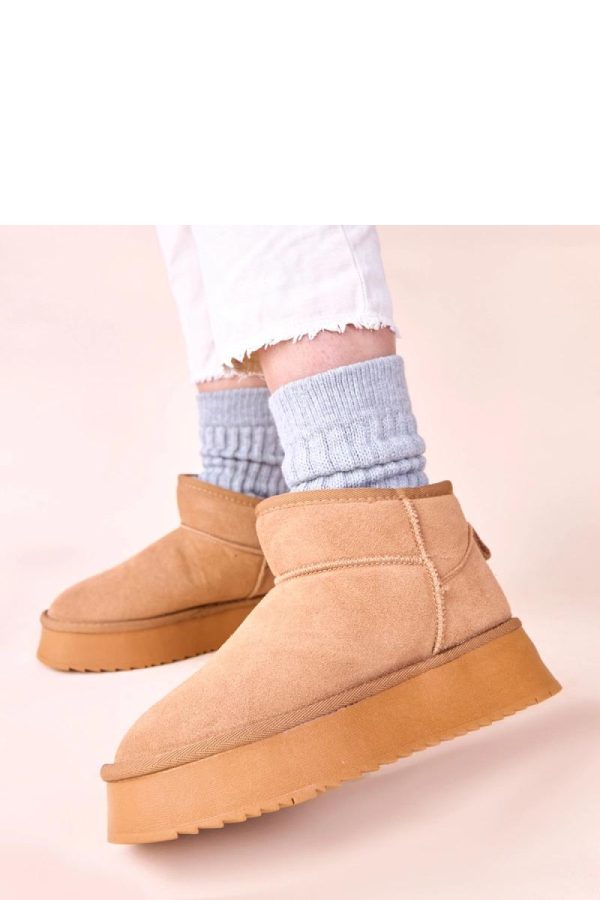 Brown Snow Boots..Fabric, Footbed and Platform Height