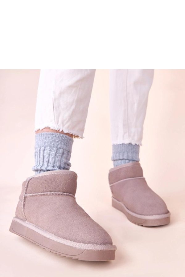 Grey Snow Boots...Fabric, Footbed and Platform Height