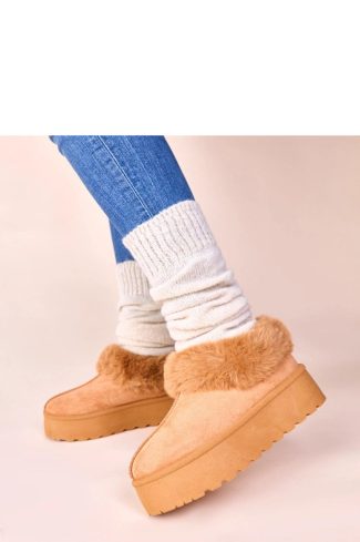 Brown Snow Boots in Women`s Ankle Boots & Booties with Fabric, Footbed and Platform Height