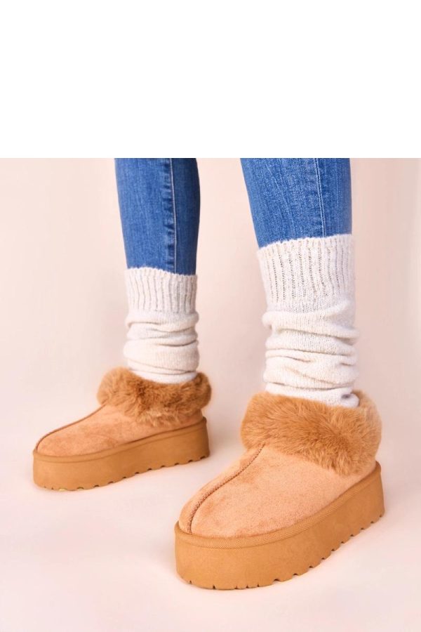 Brown Snow Boots in Women`s Ankle Boots & Booties with Fabric, Footbed and Platform Height