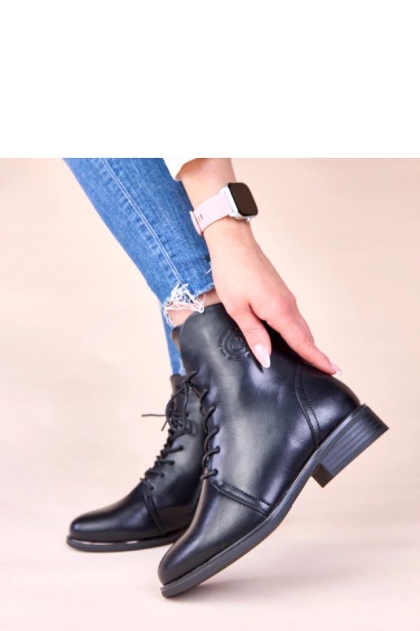 Black Boots in Women`s Ankle Boots & Booties with Fabric, Footbed, Upper Height and Heel Height