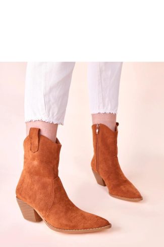 Brown Heel Boots....Fabric, Footbed, Upper Height and Heel Height