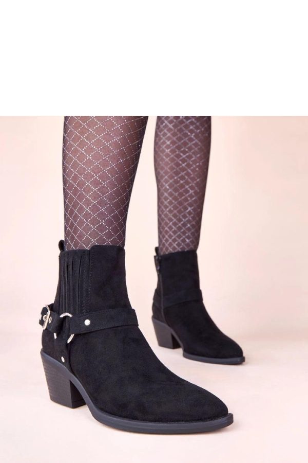 Black Heel Boots....Fabric, Footbed, Upper Height and Heel Height