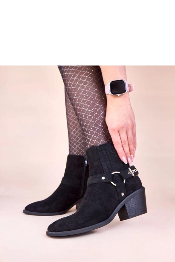 Black Heel Boots....Fabric, Footbed, Upper Height and Heel Height