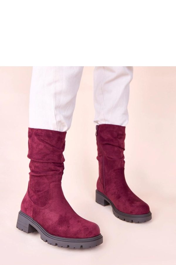 Red Boots.Fabric, Footbed, Upper Height and Heel Height