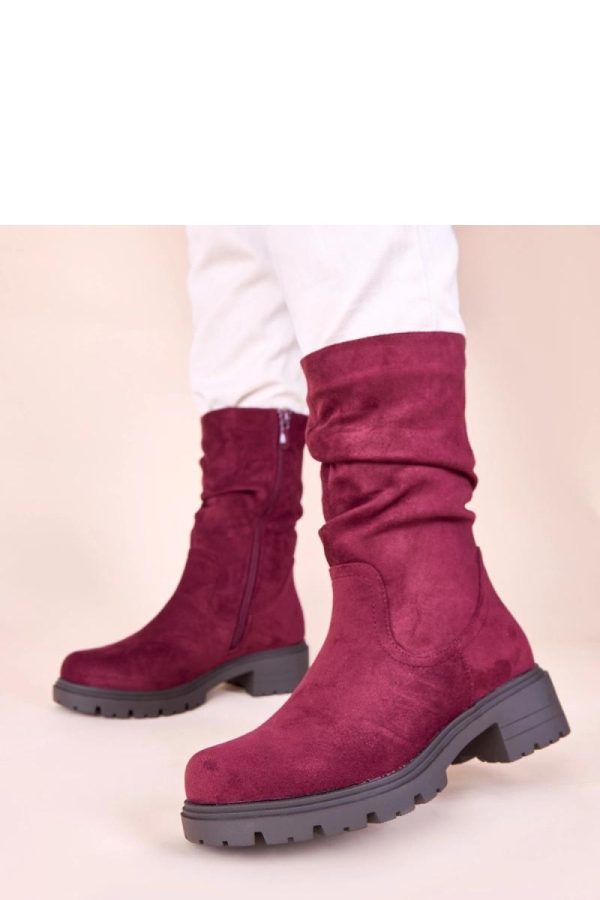 Red Boots.Fabric, Footbed, Upper Height and Heel Height