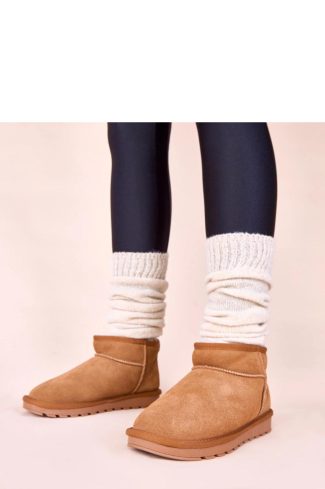 Brown Snow Boots...Fabric, Footbed and Platform Height