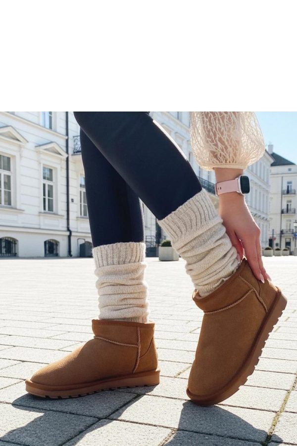 Brown Snow Boots...Fabric, Footbed and Platform Height