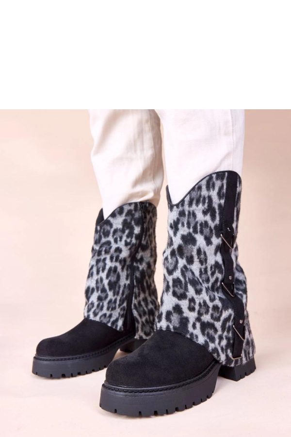 Black Boots in Women`s Ankle Boots & Booties with Fabric, Footbed, Upper Height and Heel Height