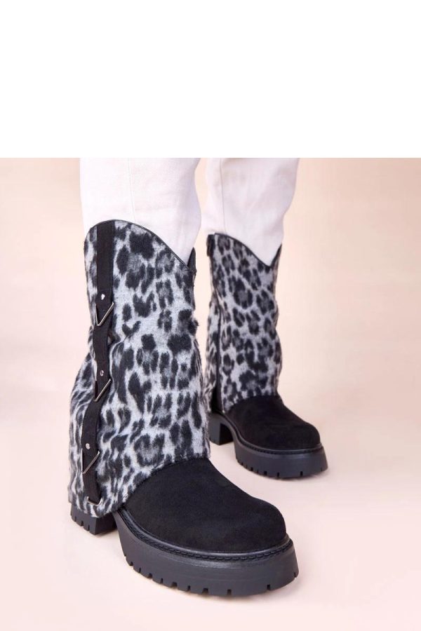 Black Boots in Women`s Ankle Boots & Booties with Fabric, Footbed, Upper Height and Heel Height