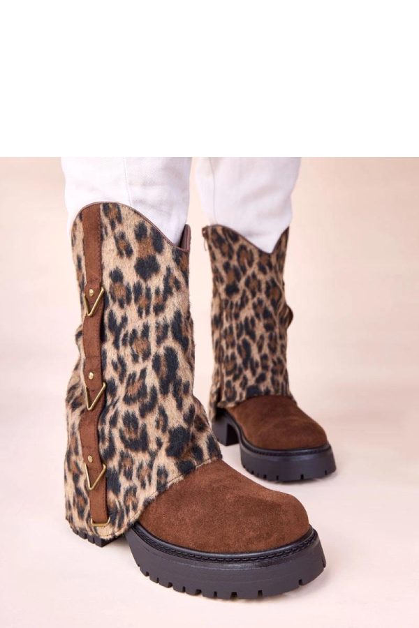 Brown Boots....Fabric, Footbed, Upper Height and Heel Height