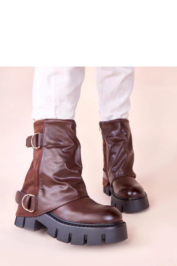 Brown Boots..Fabric, Footbed, Upper Height and Heel Height