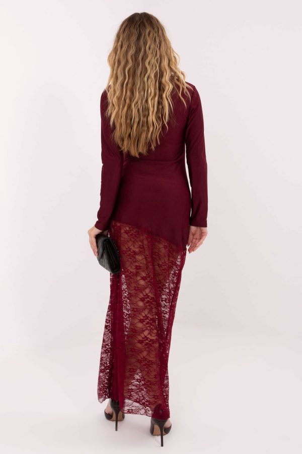 Red Long Dress in Evening Dresses with Spandex and Polyester