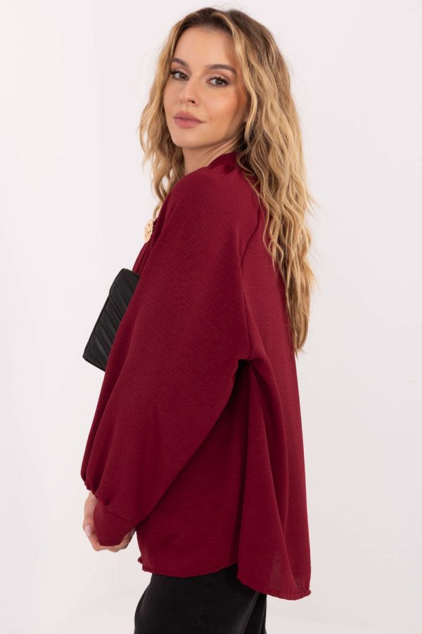 Red Blouse in Women`s Blouses, Tunics with Viscose