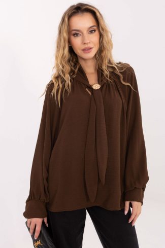 Brown Blouse in Women`s Blouses, Tunics with Viscose