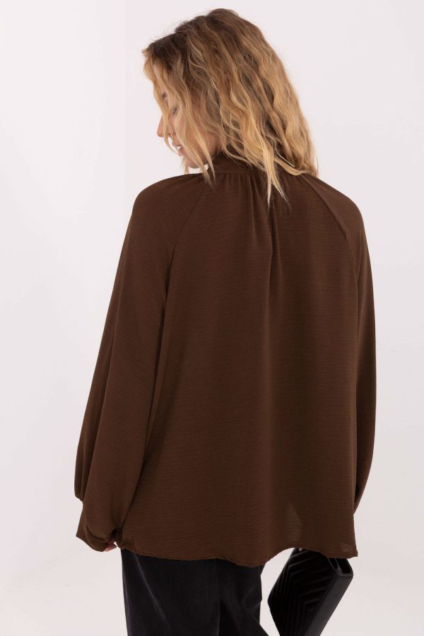 Brown Blouse in Women`s Blouses, Tunics with Viscose