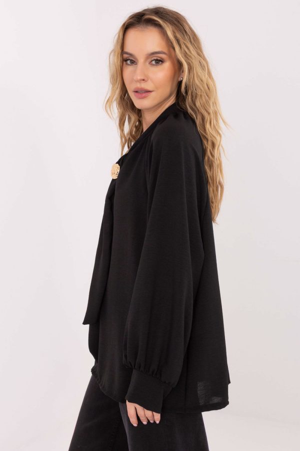 Black Blouse in Women`s Blouses, Tunics with Viscose