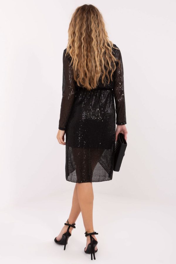 Black Evening Dress in Evening Dresses with Spandex and Polyester