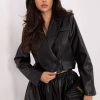 Black Short Skirt in Skirts with Polyurethane and Polyester