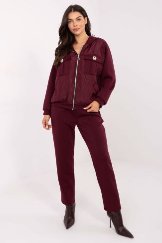 Red Set in Pants, Trousers, Shorts with Spandex and Viscose