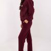 Red Set in Pants, Trousers, Shorts with Spandex and Viscose