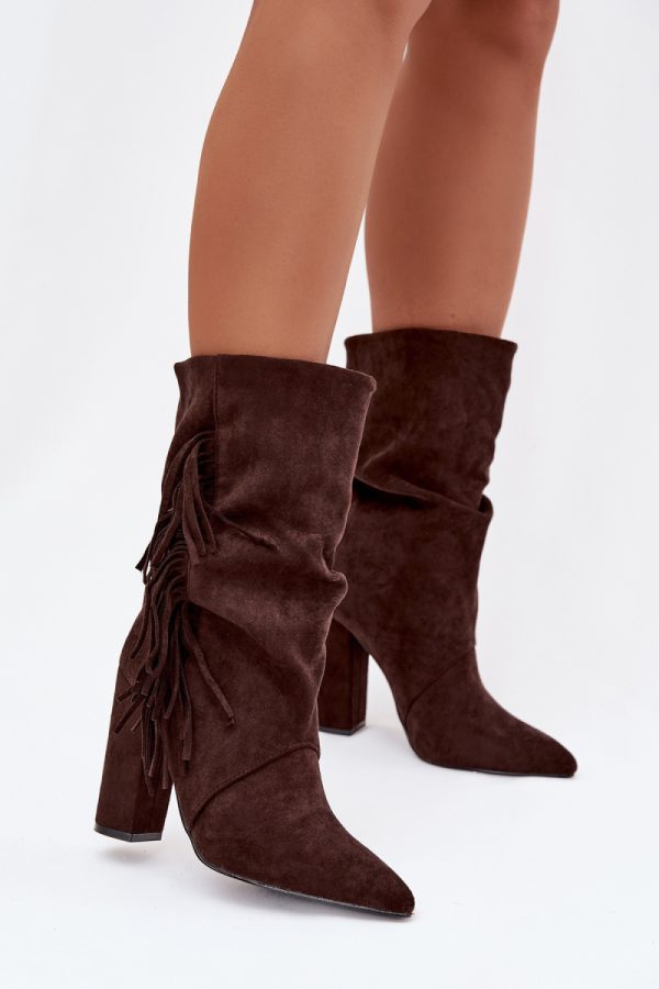 brown Heel boots model 221126 Step in style