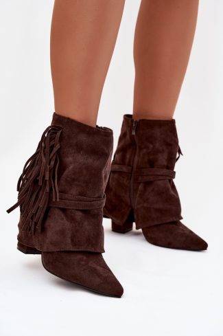 brown Heel boots model 221129 Step in style
